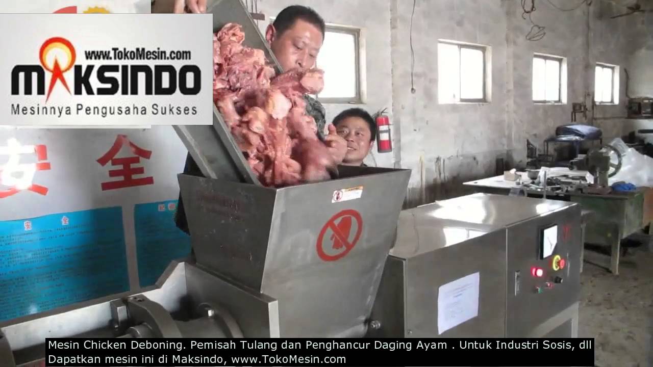 Mesin Chicken Deboning Pemisah Tulang Tulang Ayam dan Giling