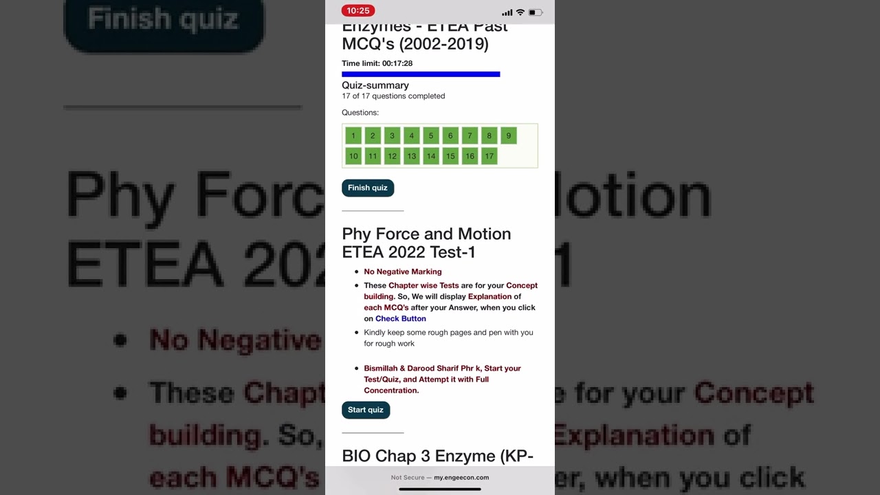ENGEECON ETEA PRACTICE TEST  2022 || ENZYME || LIVE TEST 🔴 #etea_in_my_pocket