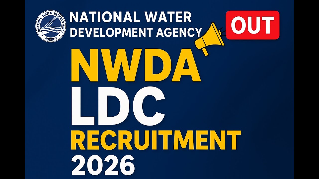 NWDA(National Water Development Agency) LDC Recruitment 2026🔥