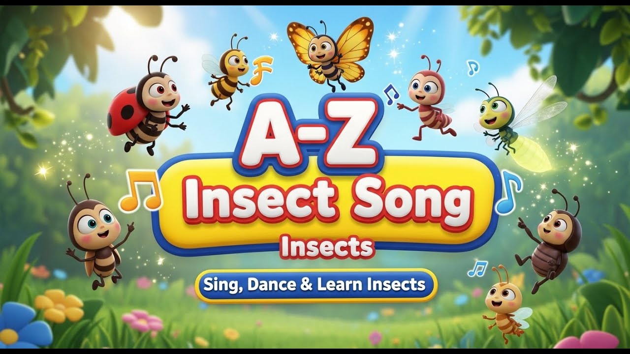 A–Z Insect Song 🐞🎵 | Learn Bugs Alphabet with Fun Rhymes |Fun Alphabet Learning for Kids & Toddlers