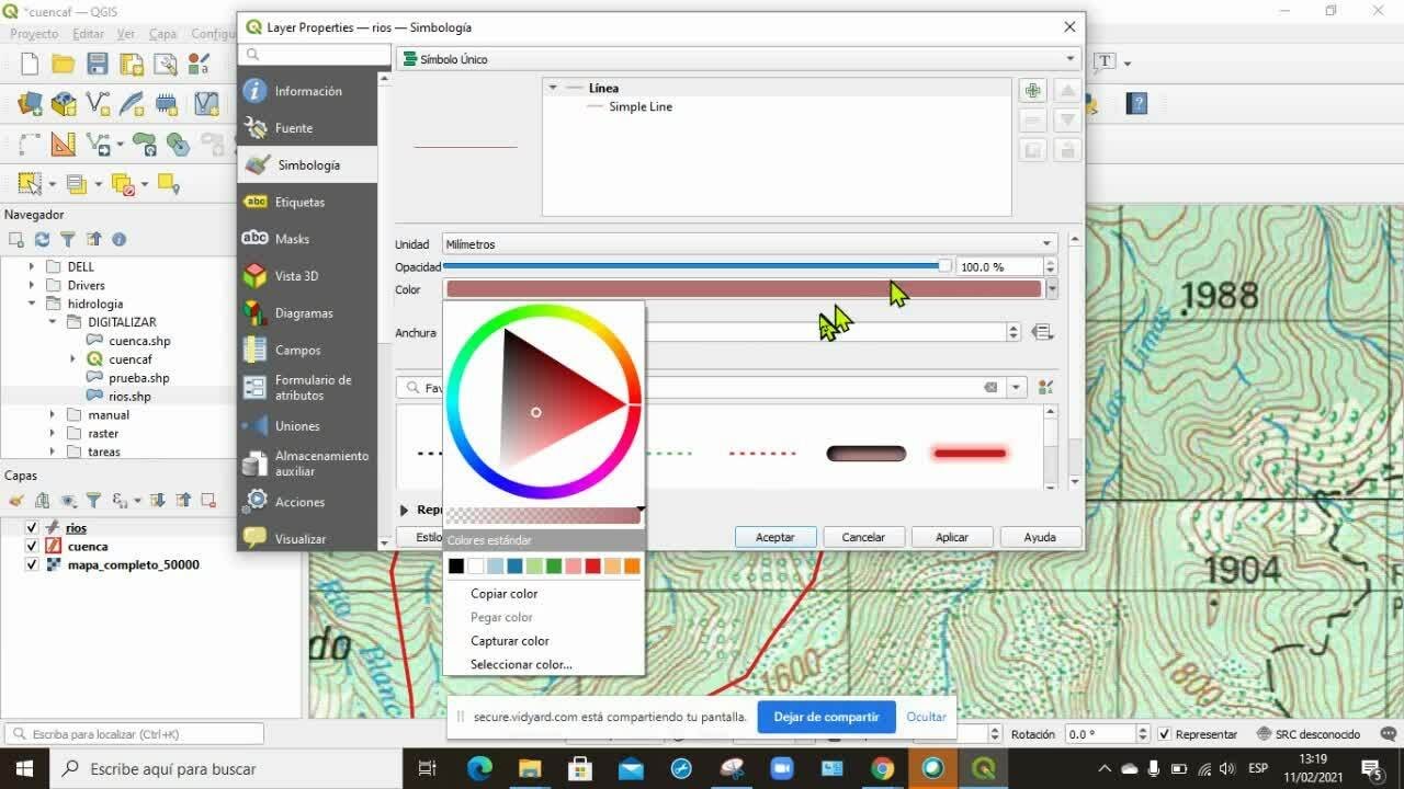 Digitalización de drenaje de una cuenca con QGIS