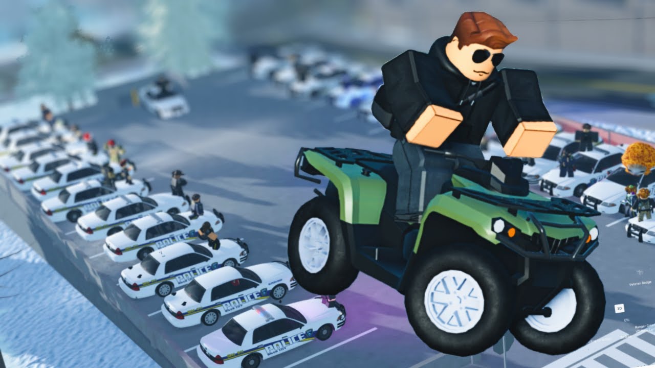 1 ATV vs 30 CROWN VICS! | ERLC Manhunt