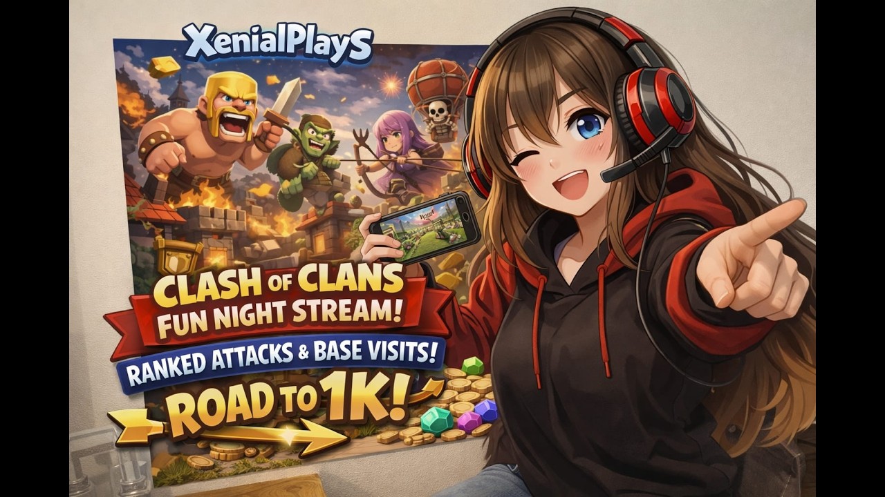 HEY Clashers ♥ || Road to 1K ||XenialPlayS|||| #clashofclans #xenialplays #livestreaming #gamestream