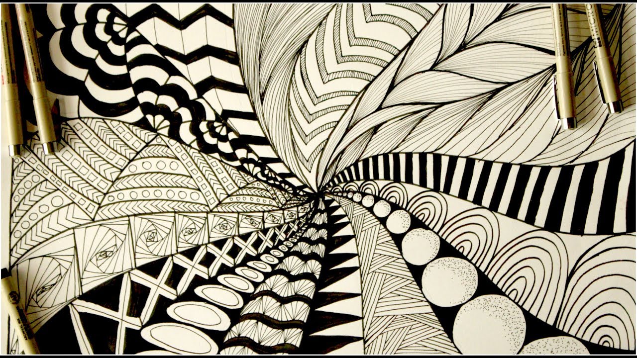 Zentangle art || Doodle patterns || Zen-doodle