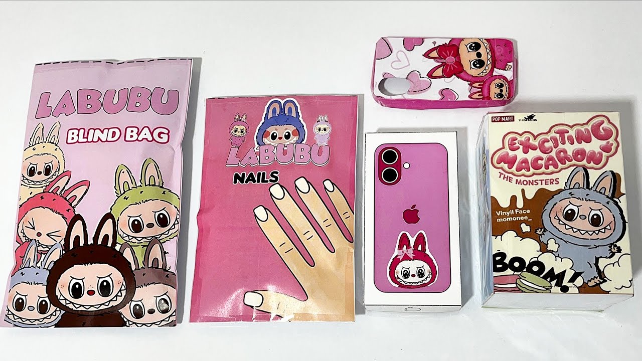 LABUBU Blind bags + Paper iPhone 16 Unboxing 💖 Asmr #labubu #blindbag #asmr