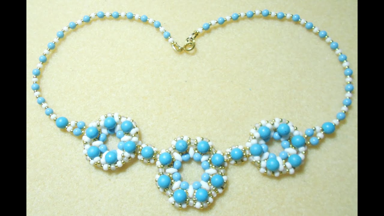 Round Turquoise Rounds Beading Video Tutorial by Ezeebeady