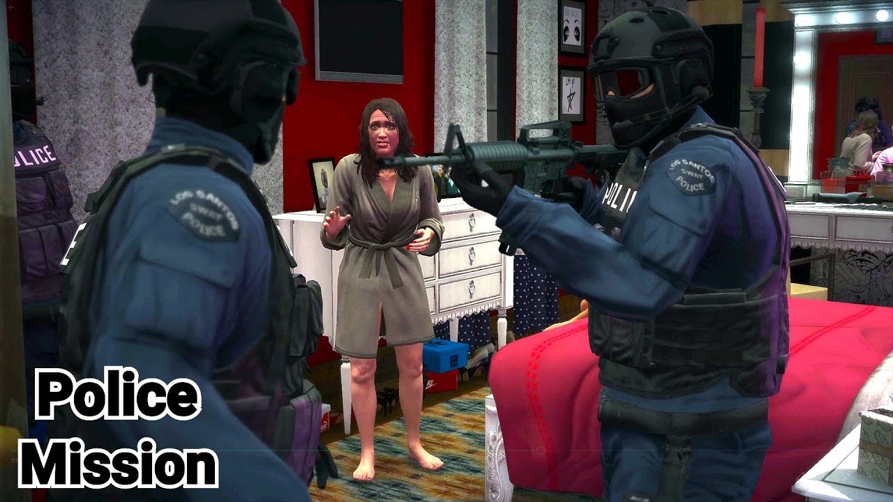 Миссия GTA 5 (Remastered) - Полиция Майкл, СПАСЯ СВОЮ СЕМЬЮ !!!