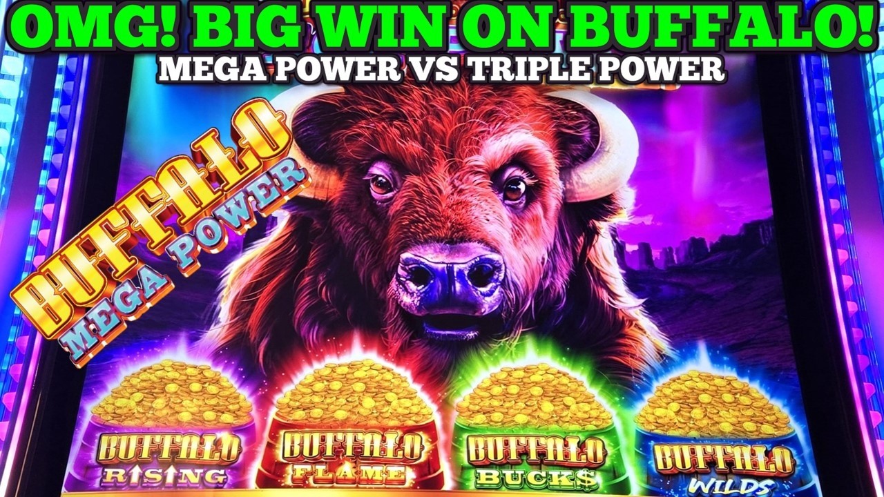О боже! Крупный выигрыш! Слот BUFFALO MEGA POWER против слота BUFFALO TRIPLE POWER | Слоты BUFFAL...