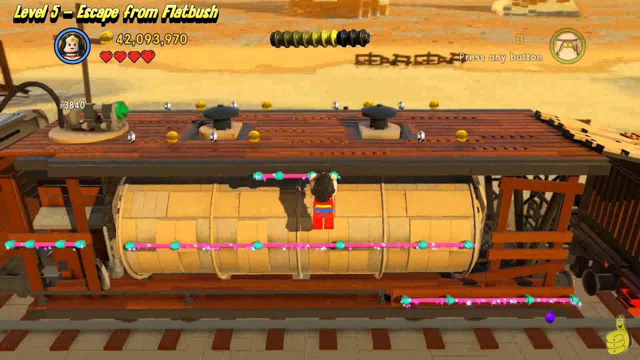 The Lego Movie Videogame: Level 5 Escape From Flatbush - FREE PLAY - (Pants & Gold Manuals) - HTG
