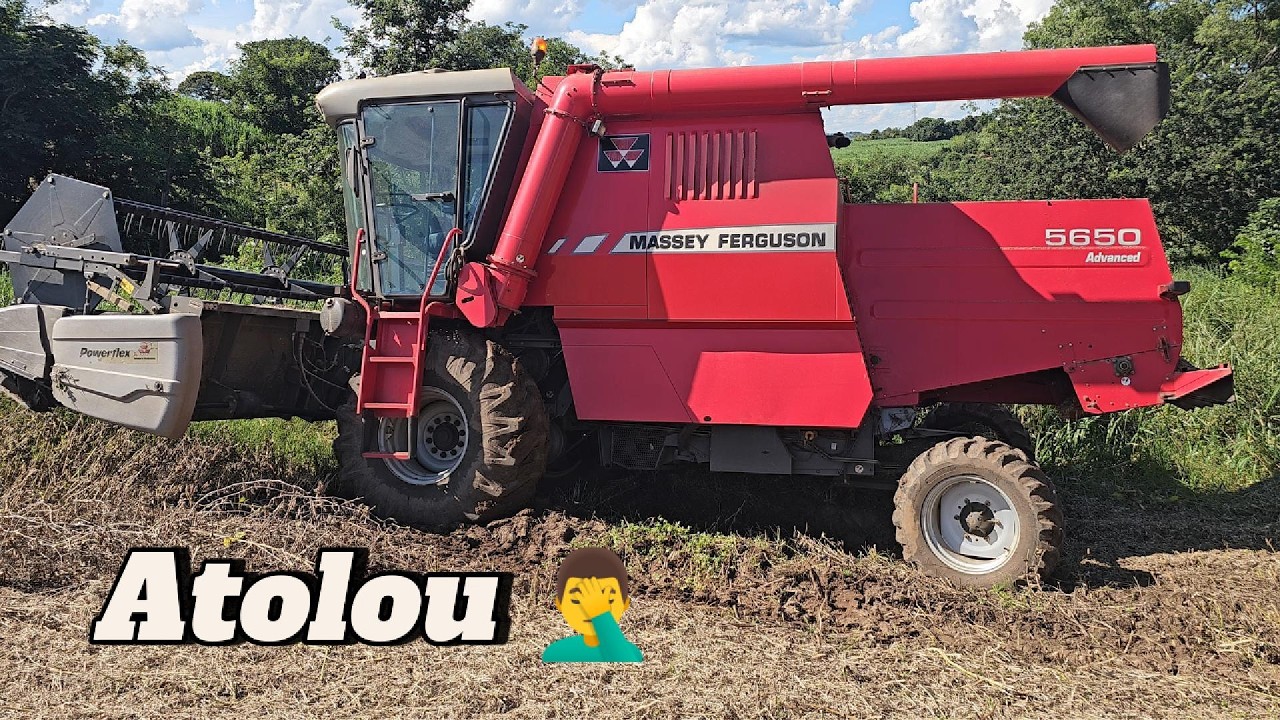Colheita da Soja Soytec 711 🌾 Mas a Colheitadeira Atolou! 😬