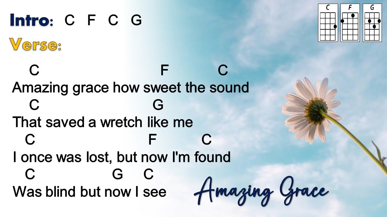 Amazing Grace My Chains are Gone - Chris Tomlin (Ukulele Play Along)