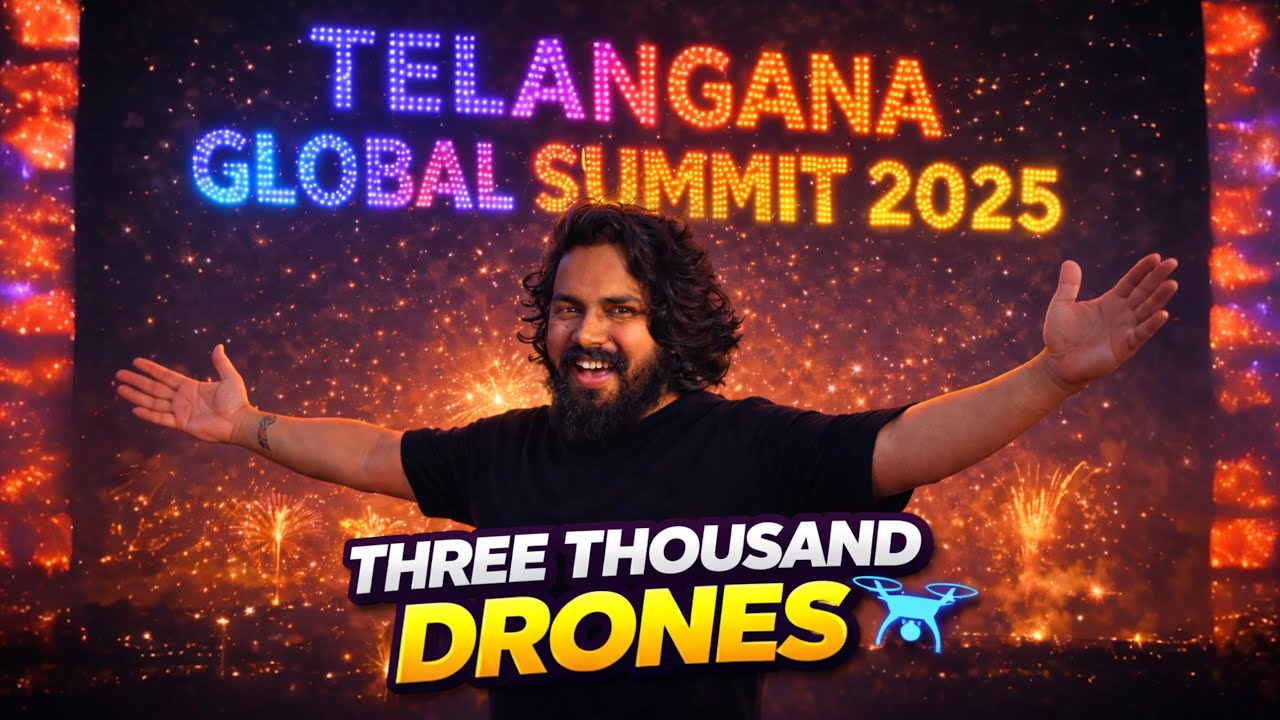 WORLD RECORD 🇮🇳 | 3000 DRONES at SAME TIME 😱 | Telangana Global Summit 2025