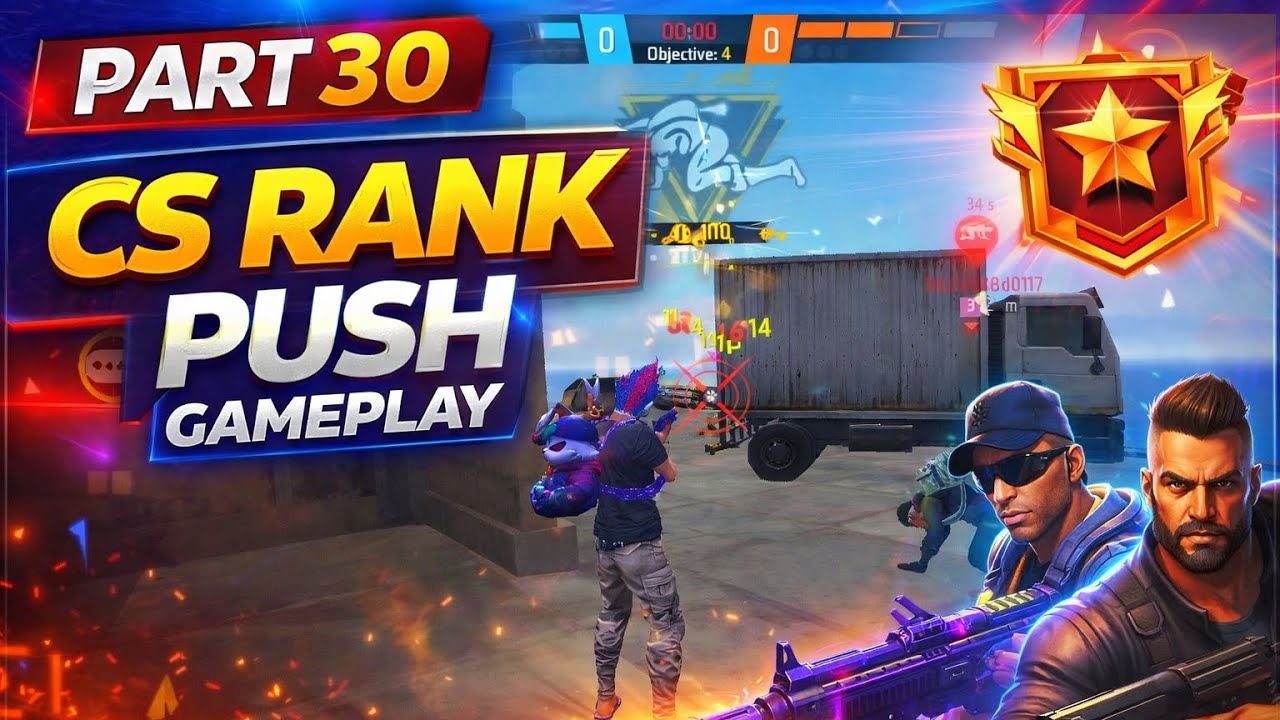 CS Rank Push Part 30 🔥 | Full Aggressive Gameplay | Free Fire 