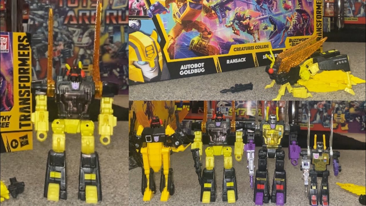 Transformers buzzworthy bumblebee deluxe Ransack review. G1 legacy generations creatures collide