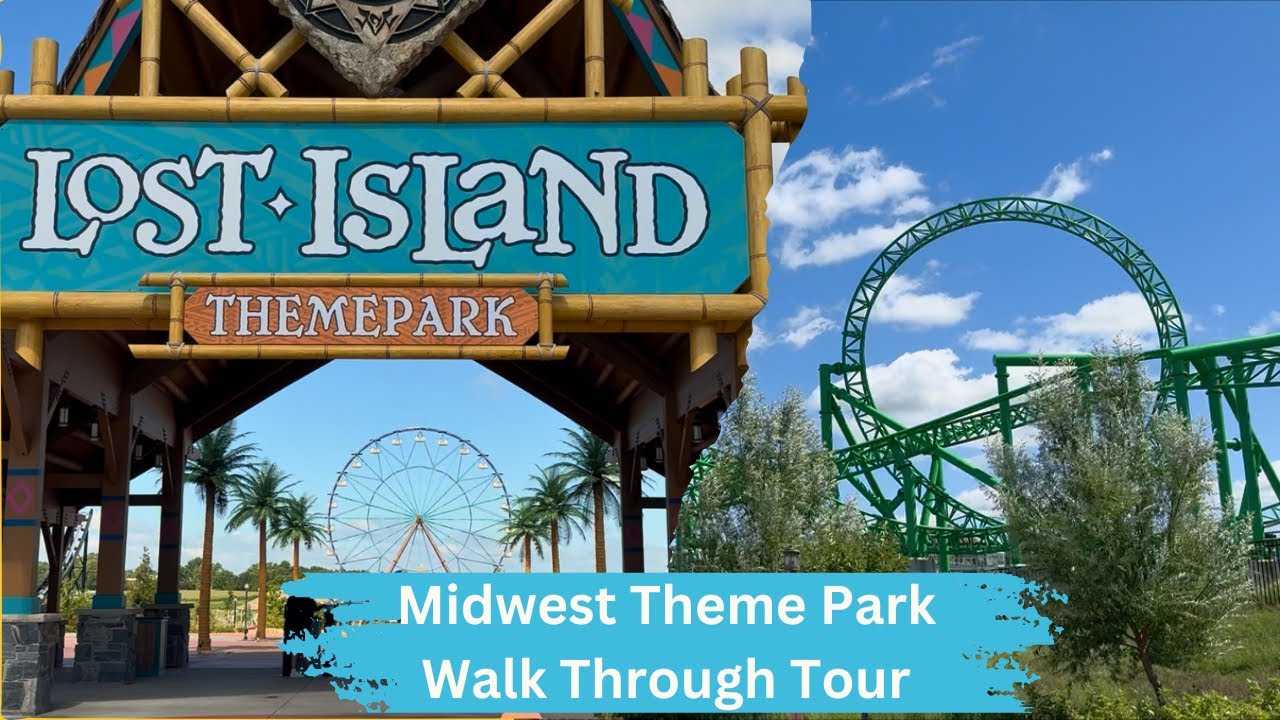 Lost Island Theme Park Walkthrough 🌴🎢 | Waterloo, Iowa