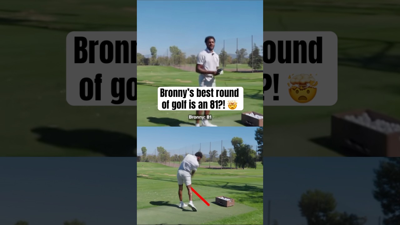 Bronny shares his best 18-hole score 😮⛳️ (via @GrantHorvatGolfs)