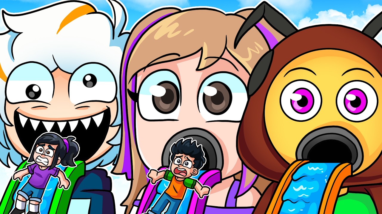 Subí a los Toboganes de Youtubers mas Grandes del Mundo | Adri Sf