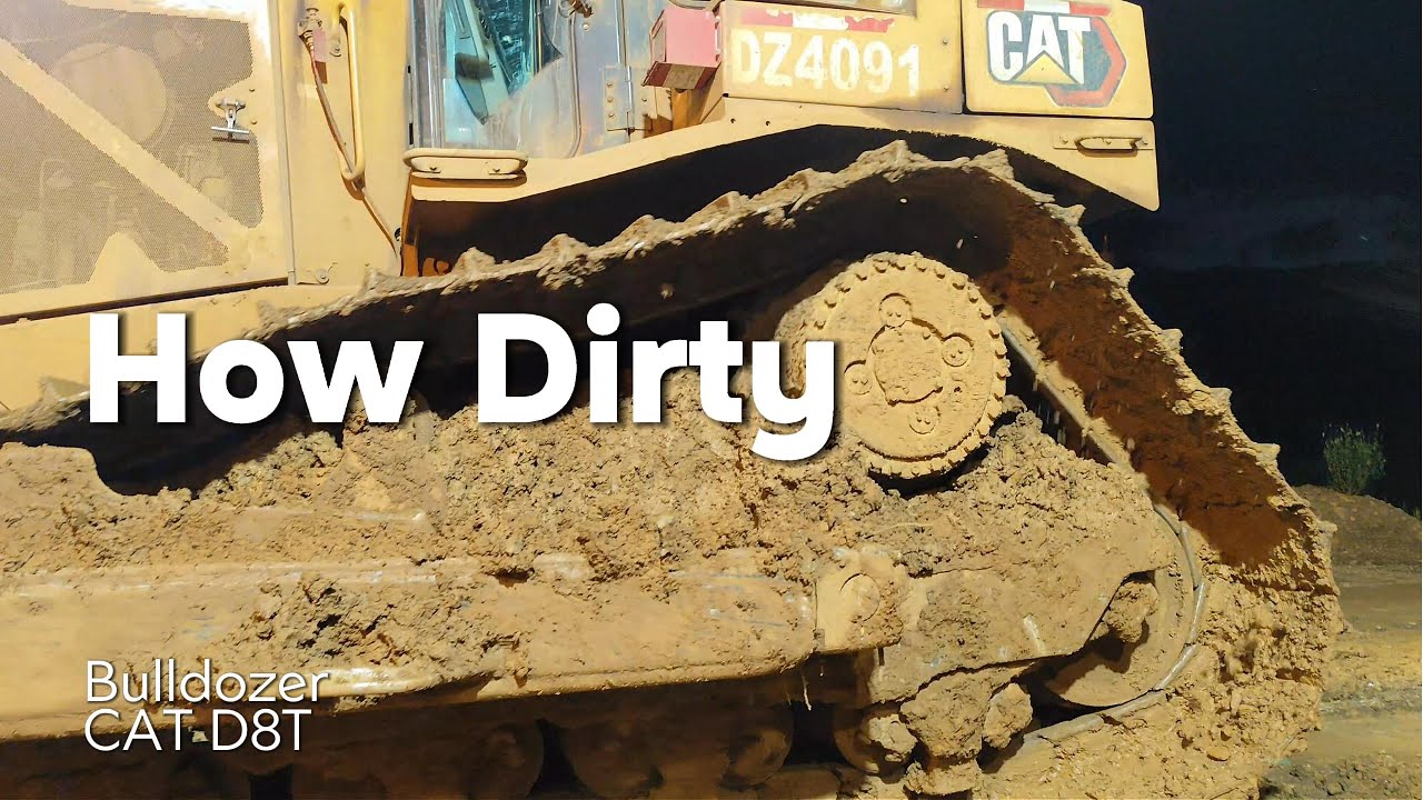 Быстрый способ мытья тяжелой техники CAT D8T Bulldozer