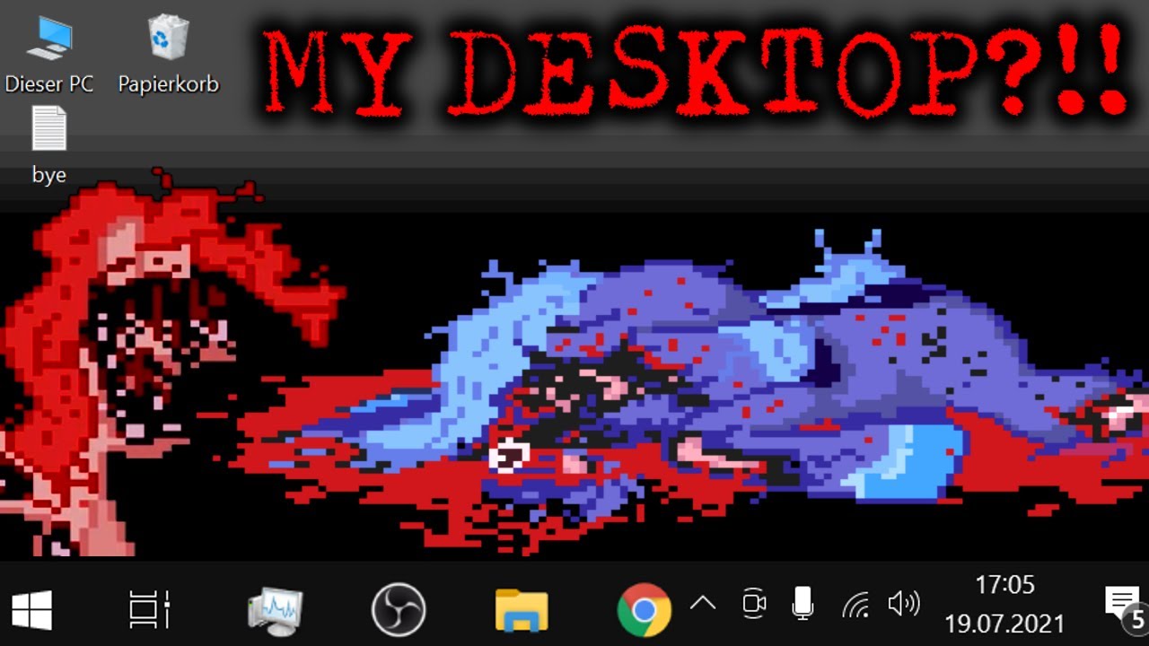 ИГРА .EXE СДЕЛАЛА УЖАСНЫЕ ВЕЩИ НА МОЕМ РАБОЧЕМ СТОЛЕ - BLOODLINELUNA.EXE (Страшная игра ужасов My...