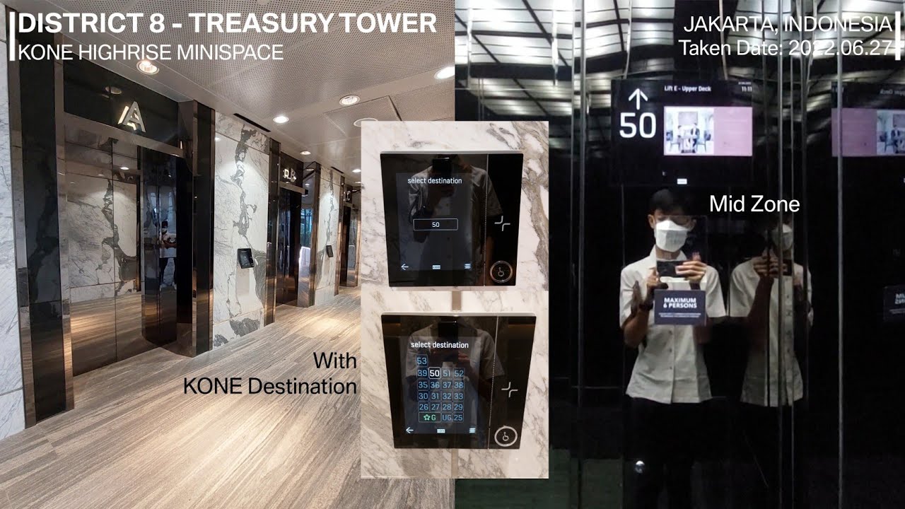KONE MiniSpace Double Deck Elevators at District 8 - Treasury Tower, Jakarta (Mid Zone)