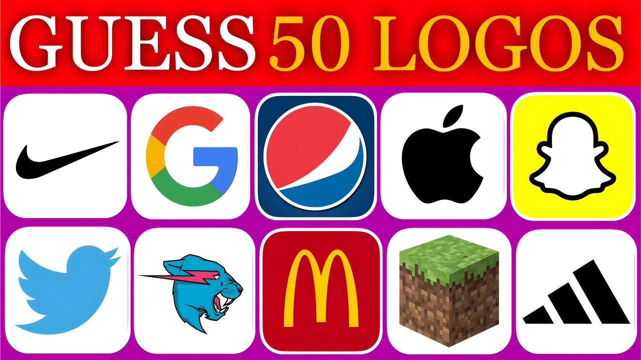 Guess the Logo in 6 Seconds | 50 Famous Logos | Logo Quiz 2023