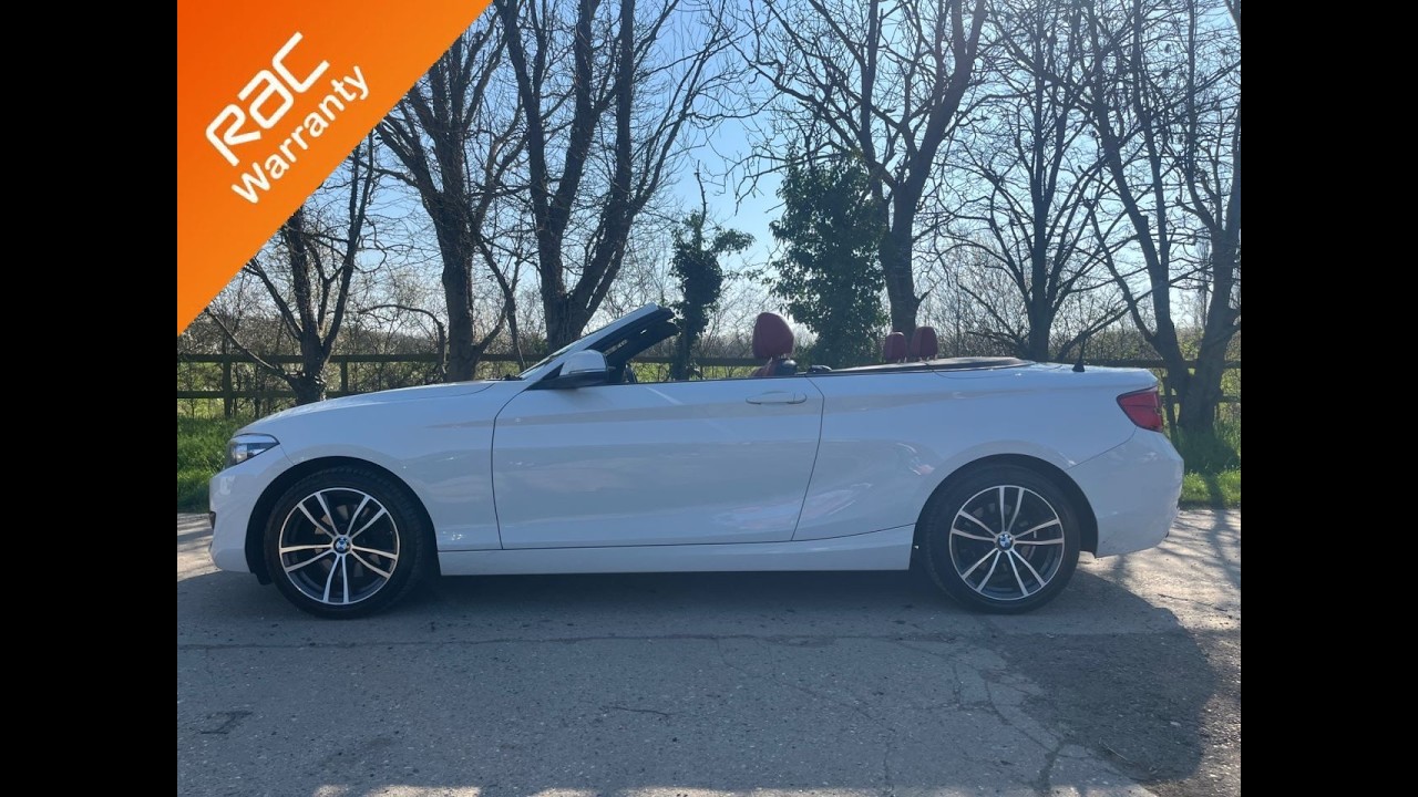 BMW 220 Sport convertible for sale, manual, diesel, power hood, red leather, car finance specialists