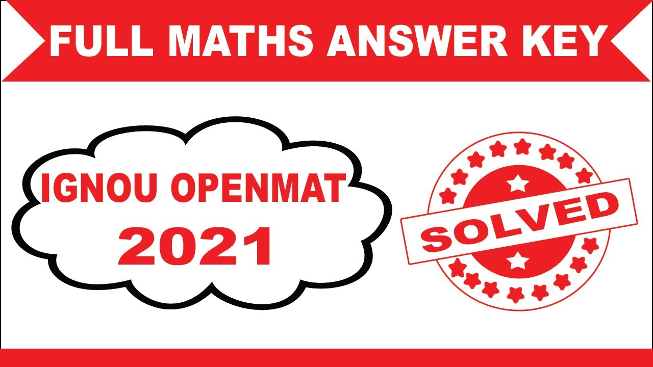 Full Maths Solved | IGNOU OPENMAT MBA EXAM 2021 | Ritesh Kumar
