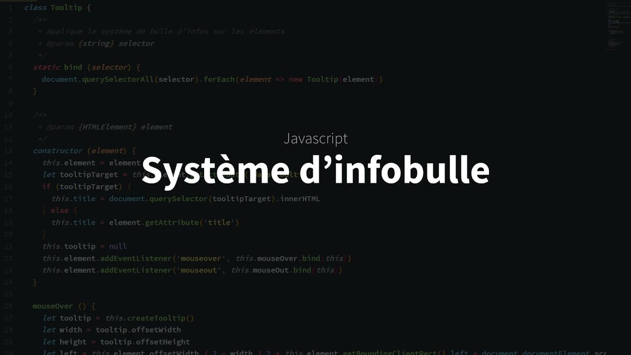 Tutoriel JavaScript : Infobulle