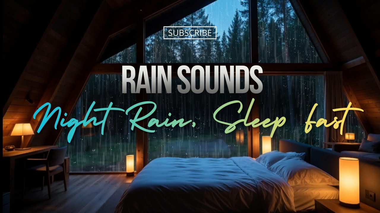 Perfect Rain Sounds For Sleeping – Night Rain White Noise to Help You Sleep Fast