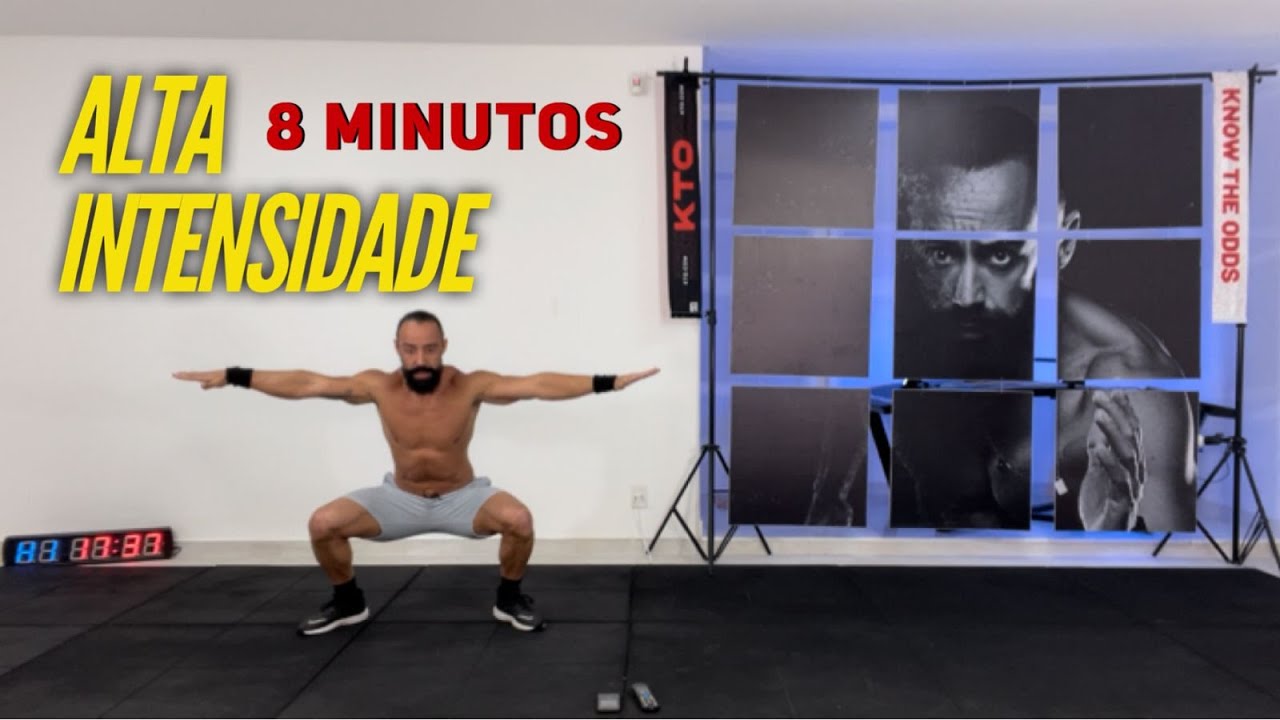 Treino em ALTA INTENSIDADE - 8 minutos