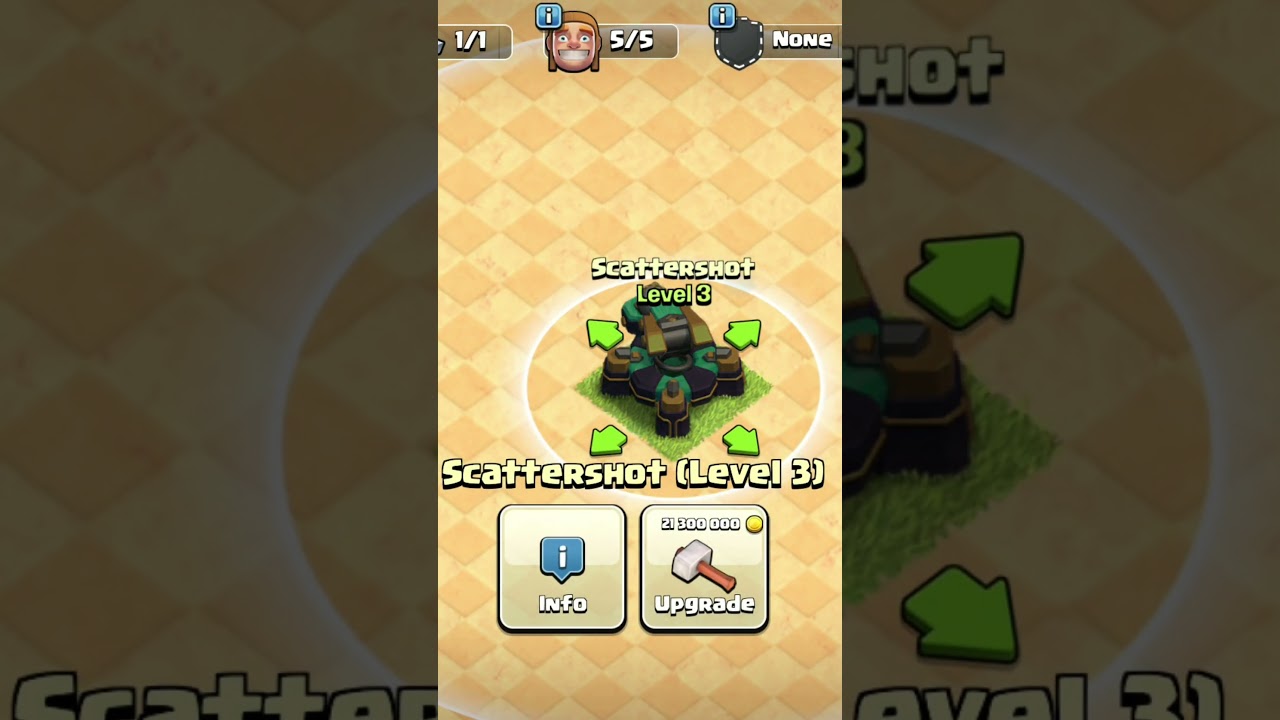 Clash of Clan Scattershot Upgrade to Max  #clashofclans #scattershot