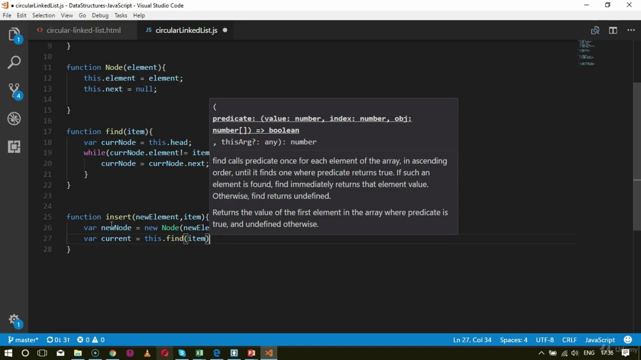 Implementation of Circular LinkedList in JavaScript