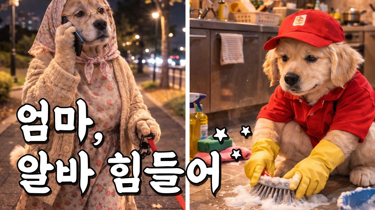 페스트푸드점에서 일하는 똥강아지, 알바가 이렇게 힘든 줄 몰랐어 (엄마는 걱정 중)