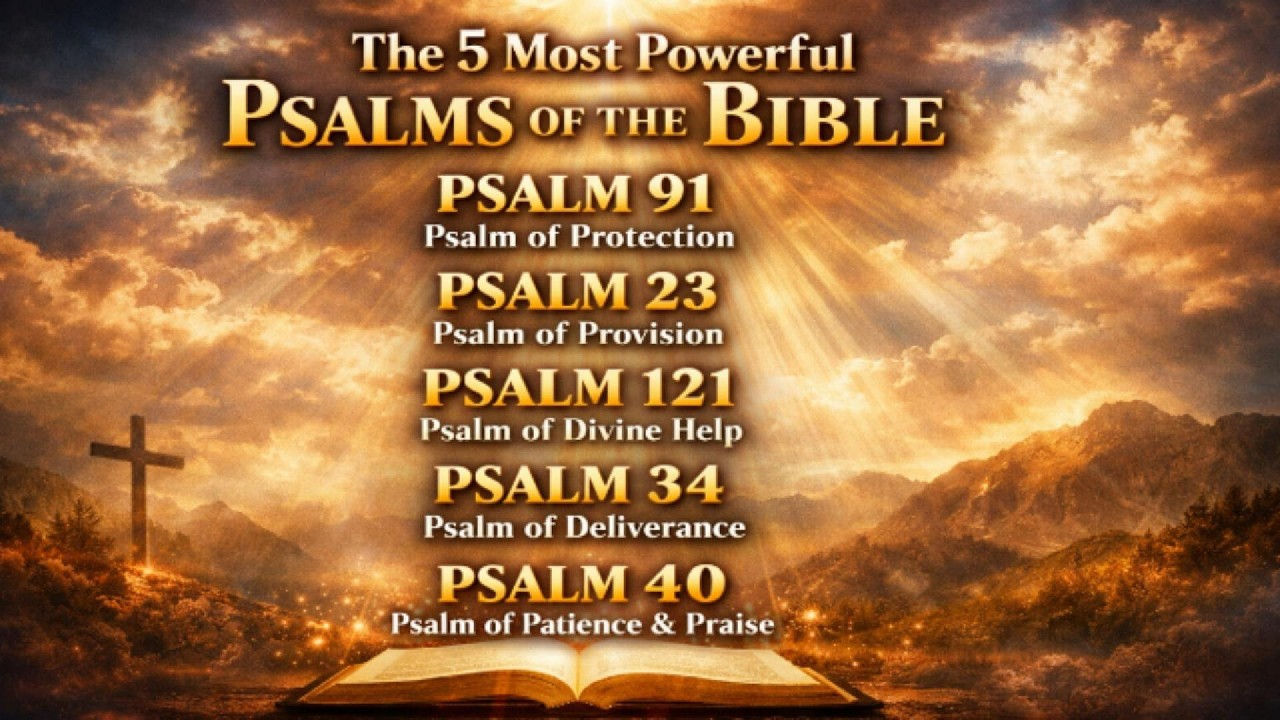 5 Most Powerful Psalms for Protection & Miracles | Psalm 91, 23, 121, 34 & 40 Powerful Prayer