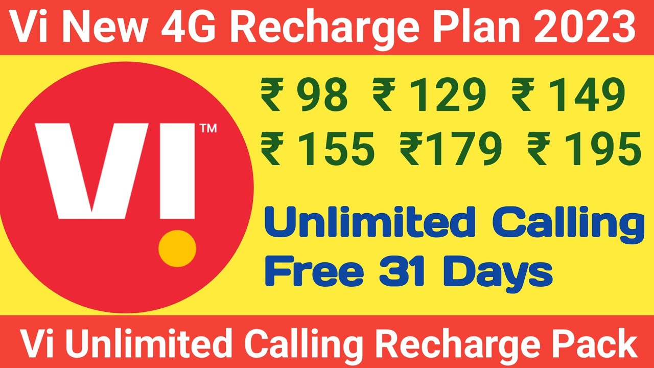 Vi New Recharge Plan 2023 | Vi Unlimited Calling Recharge Pack 2023 | Vi New Recharge Offer