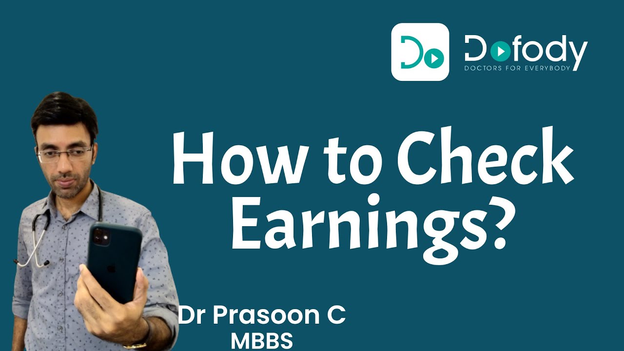 How to Check Doctor's Earnings on Dofody app?