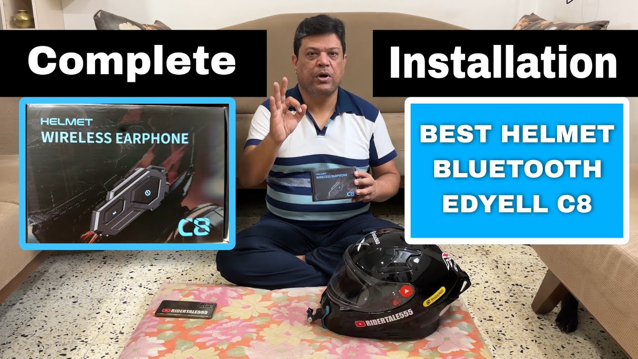 Helmet Bluetooth | Edyell C8 - Complete Installation Guide for Motovloggers #motovlog #helmet #2025