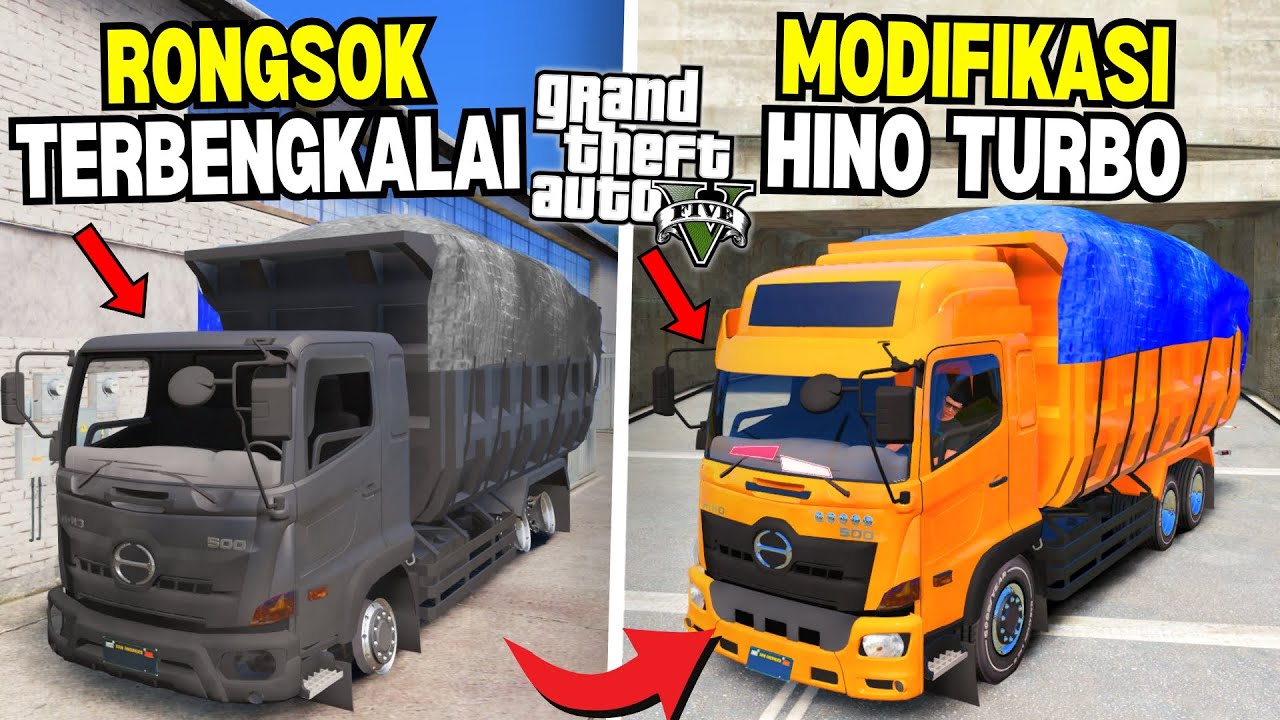 Aku Modifikasi Truk Hino Turbo Langka Untuk Ikut Konvoi ke Gunung - GTA 5 MOD