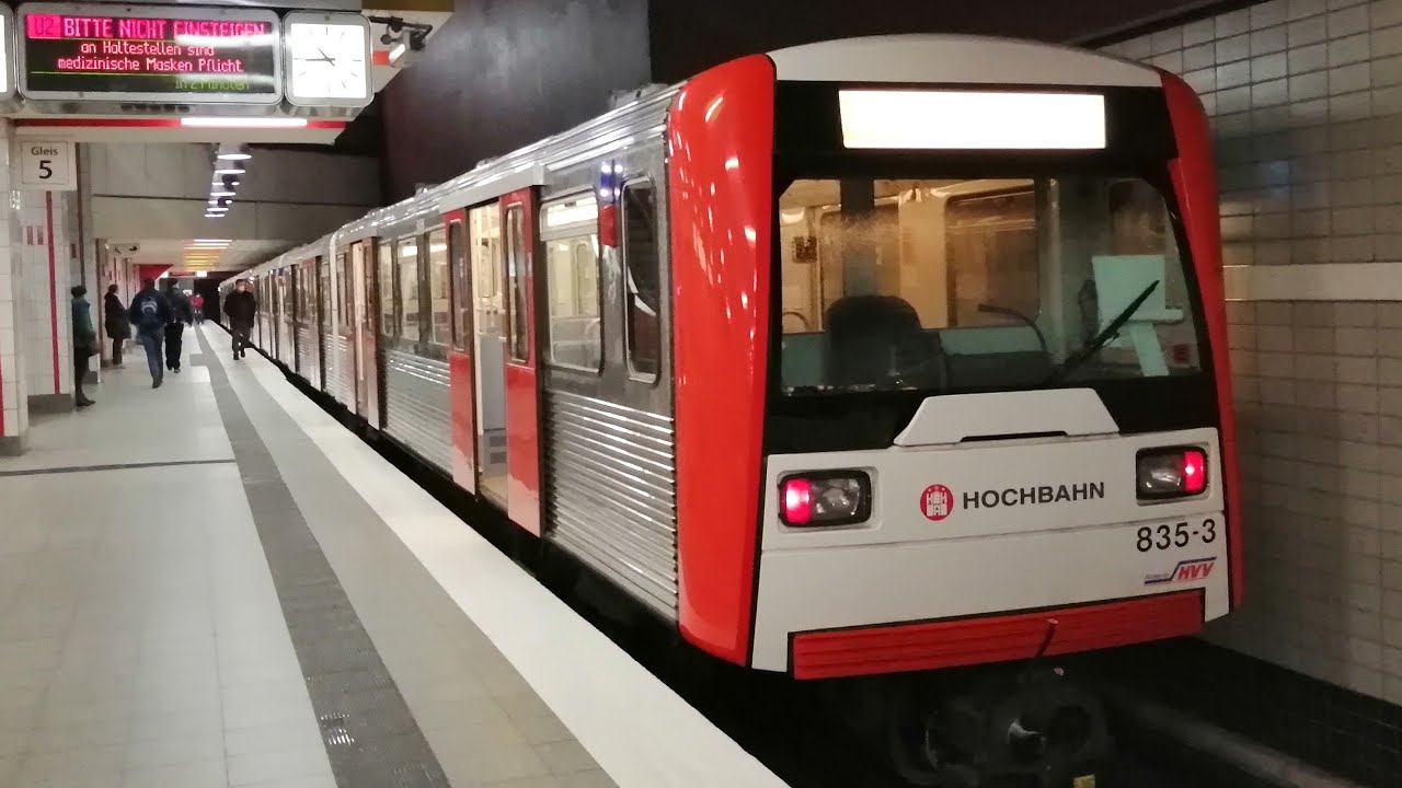 U-Bahn Hamburg Mitfahrt von Hauptbahnhof Nord bis Schlump im DT3N auf der U2
