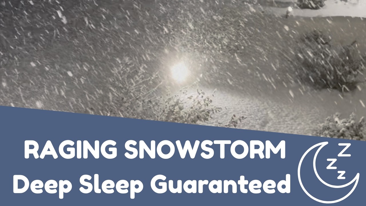 2 Hours of Real Heavy Snowfall & Howling Winds | Ultimate Cozy Winter Escape for Sleep/Study