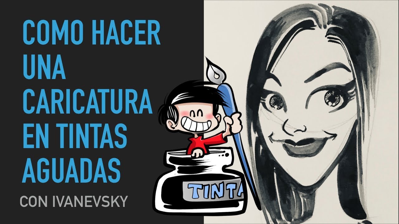CARICATURA CON TINTAS AGUADAS / MEDIO TONO