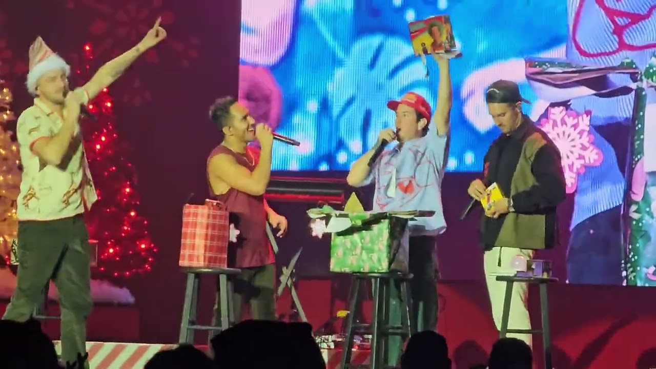 big time rush open there christmas gift.