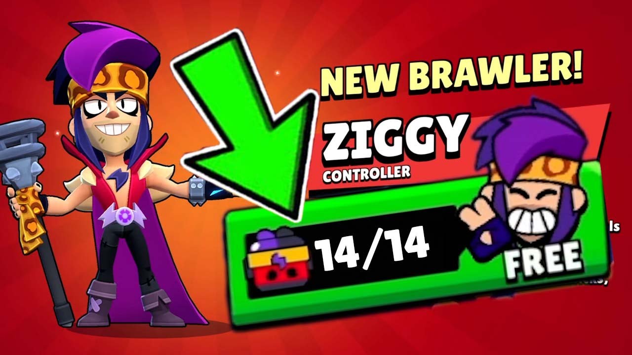 ZIGGYBOX🔥 NEW BRAWLER FOR ZIGGY 1900 CREDITS!! 🎁🚀BRAWL STARS NEW UPDATE!!😱🔥