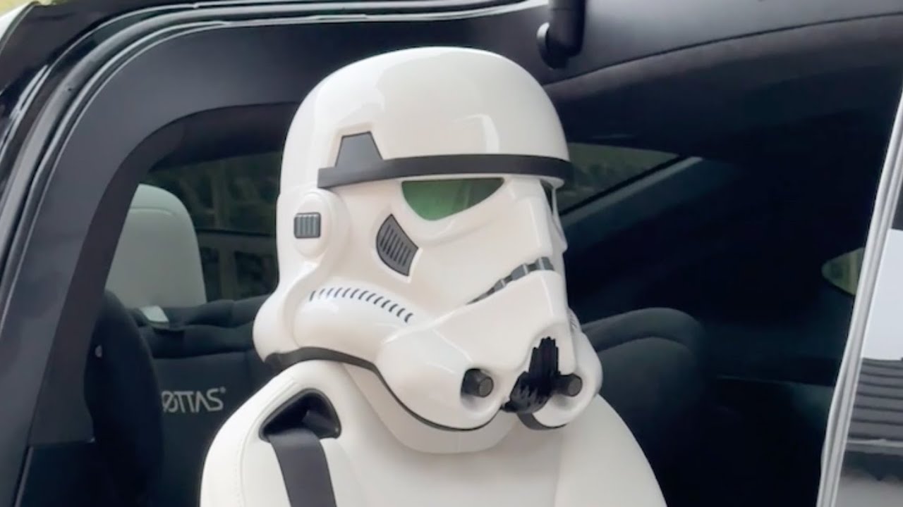MAC 77 - Tesla Model X Wing Door Opening With Stormtrooper Security! ⚡️🦅🚨