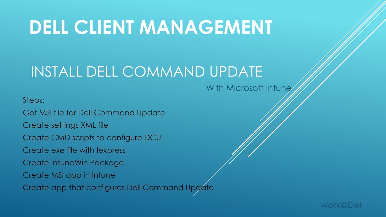 Install Dell Command Update with Intune. UPDATED.