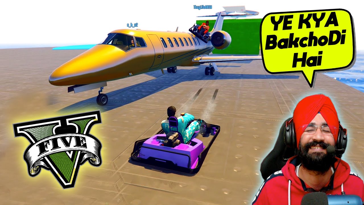 AIRPLANE BECAME घोडा गाड़ी 😜 MOST FUNNY GTA RACE