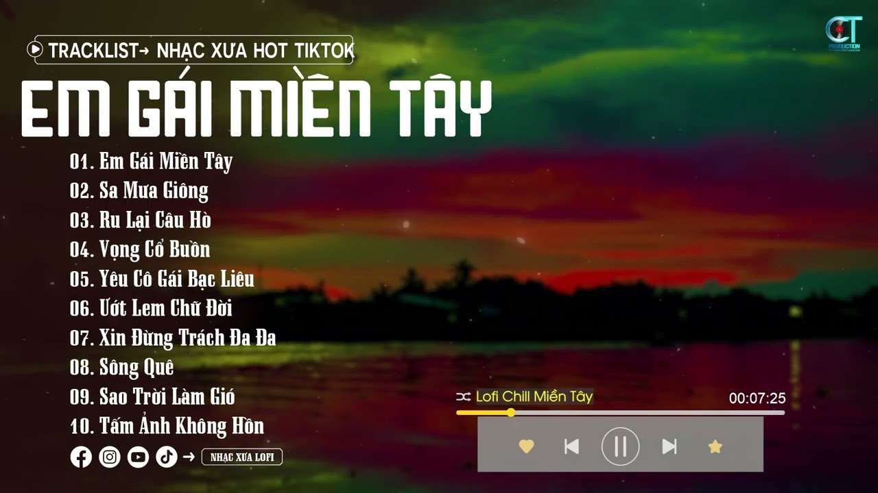 Em Gái Miền Tây ♬ LK Nhạc Bolero Lofi Chill Của Phạm Thiêng Ngân| Lục bình trôi đến nơi phương trời