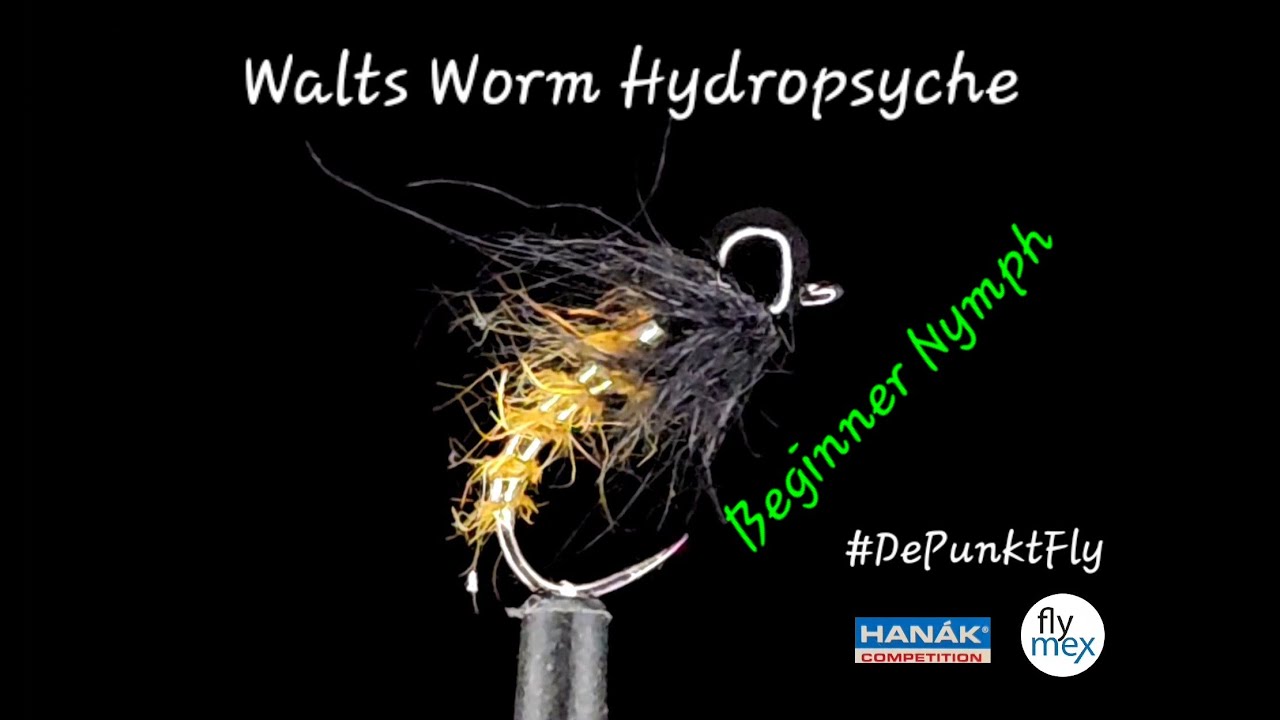 Tying a Walts Worm Hydropsyche Nymph - Tied by Matthias Dibiasi - DePunkt Fly