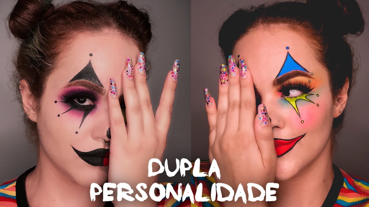 Palhaço dupla personalidade - MAKE ARTÍSTICA