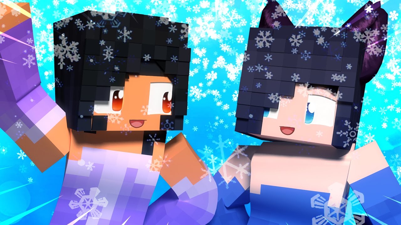 Aphmau and Dottie On Ice | Minecraft Hide and Seek